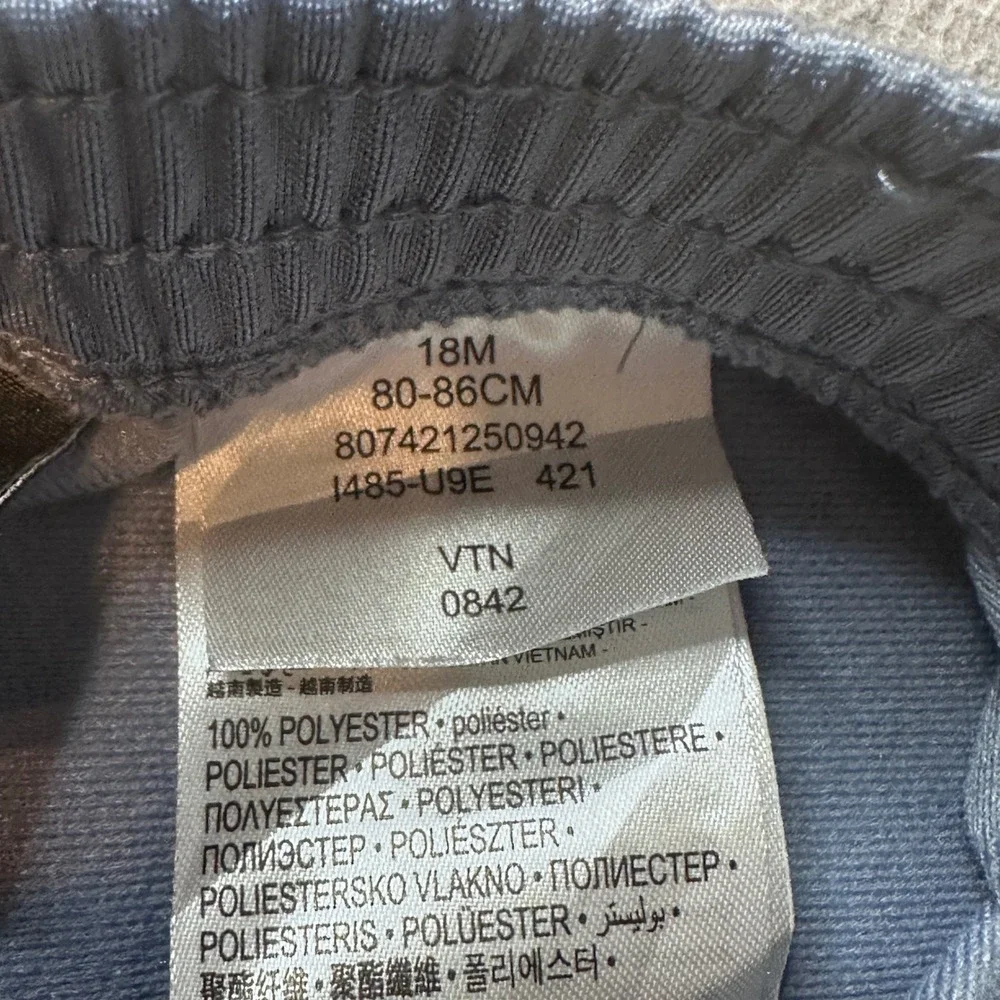 Nike Sweatpants Kids 18M Gray Joggers‎ Performance Elastic Waist Logo 807421-091